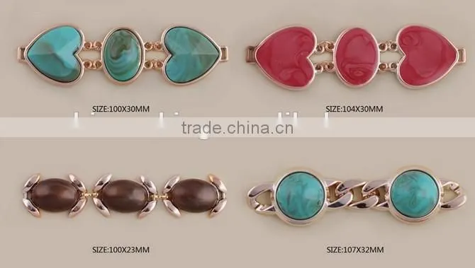 Zinc alloy jewelry decoration for clothing shoes bags gold garment bags shoes accessories