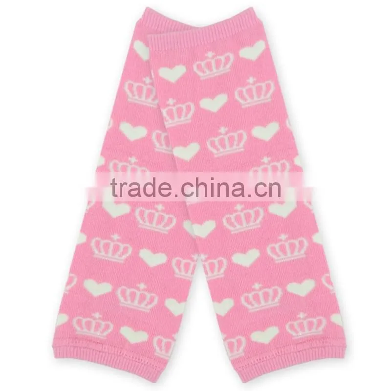 Stylish Crown Printed Fashion Cotton Leg Warmer Kid Knitting Leg Warmer Socks