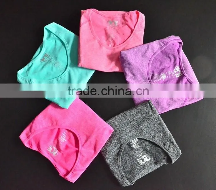 Custom Gym T shirt Compression Tights Women's Sport T-shirts Dry Quick Running Short Sleeve T-shirts Fitness Women Clothes Tees