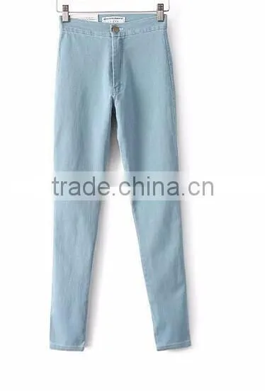Runwaylover EY0616P Hot Sale 2017 Women High Waist Denim Pencil Pants