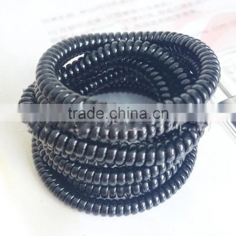 Transparent 5mm Telphone Line Hair Ring Rope Ponytail Holder