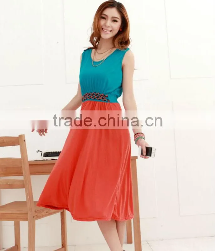 Brilliantly Color Women Long Dresses Fashion 2013