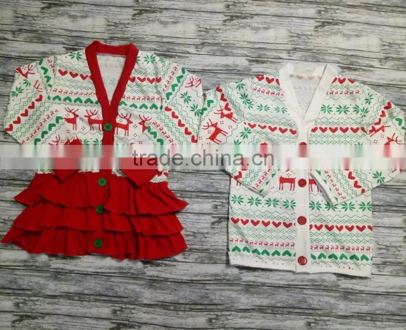 pajamas for Christmas Day girl boy home wear in winter wholesale price kids clothes