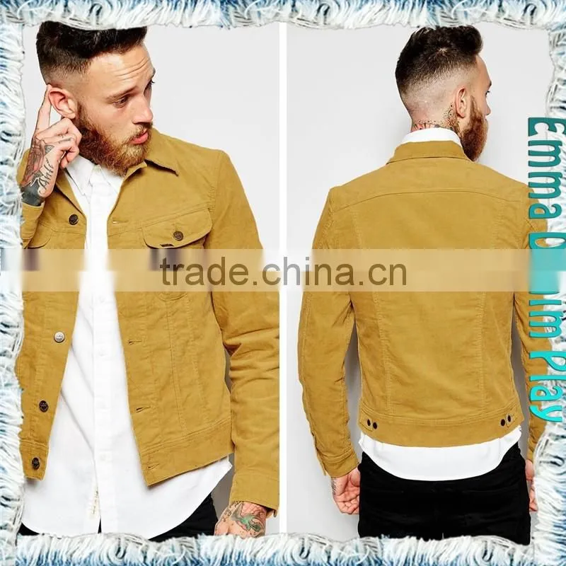 New 2015 Spring Men Fashion Cotton Denim Khaki Jackets