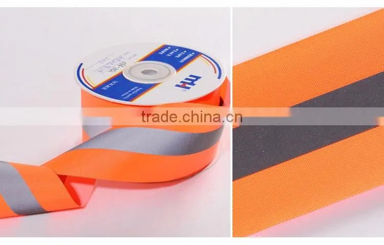 5 x 1.5cm Orange Reflective Safety Fabric Tape