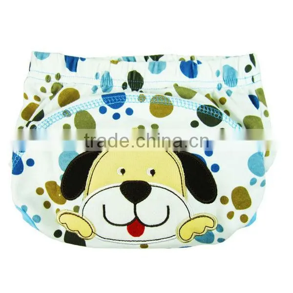 lovely monkey footprints design waterproof baby cloth nappy diaper