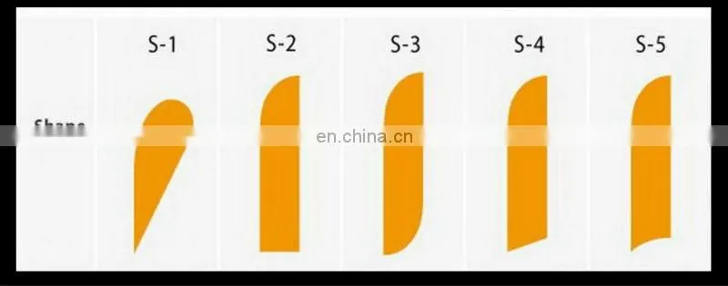 can be OEM custom 2.5m 3.5m 4.5m 5.5m Outdoor full color heavy duty flying banner beach flag
