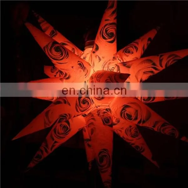 Large inflatable gilter star shaped decoration for party or event