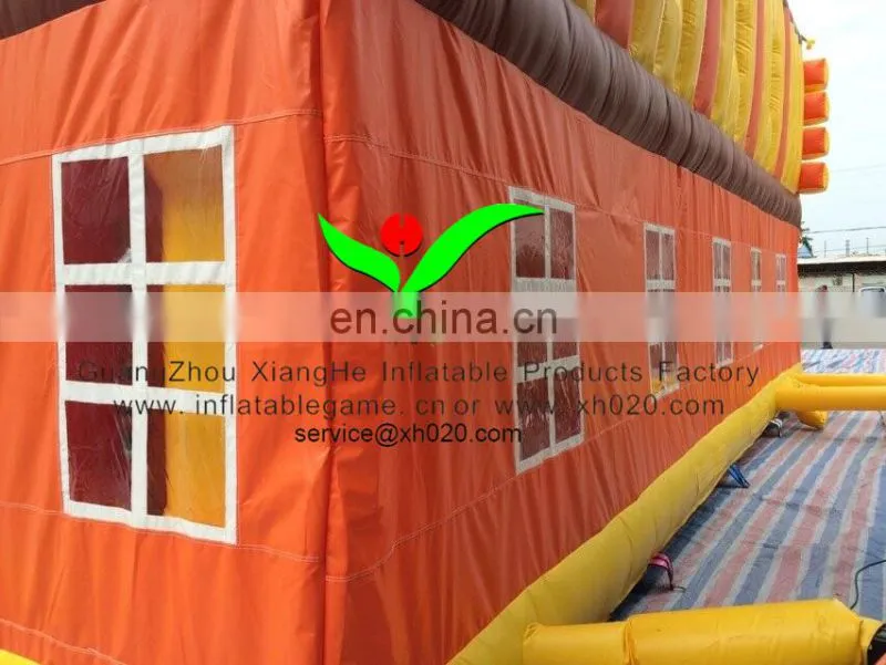 Hot sell theme amusement park PVC Tarpaulin inflatable giant beer cowboy fun city