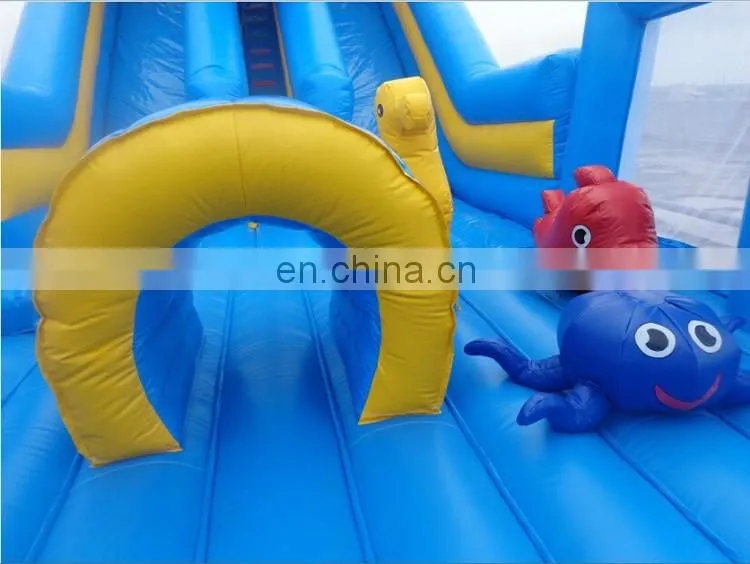 Commerical whale inflatable bouncer with slide