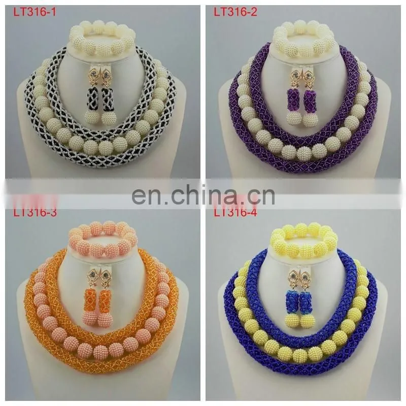 2016 cheap beads jewelry set include necklace earrings bracelet | gorgeous big jewelries set