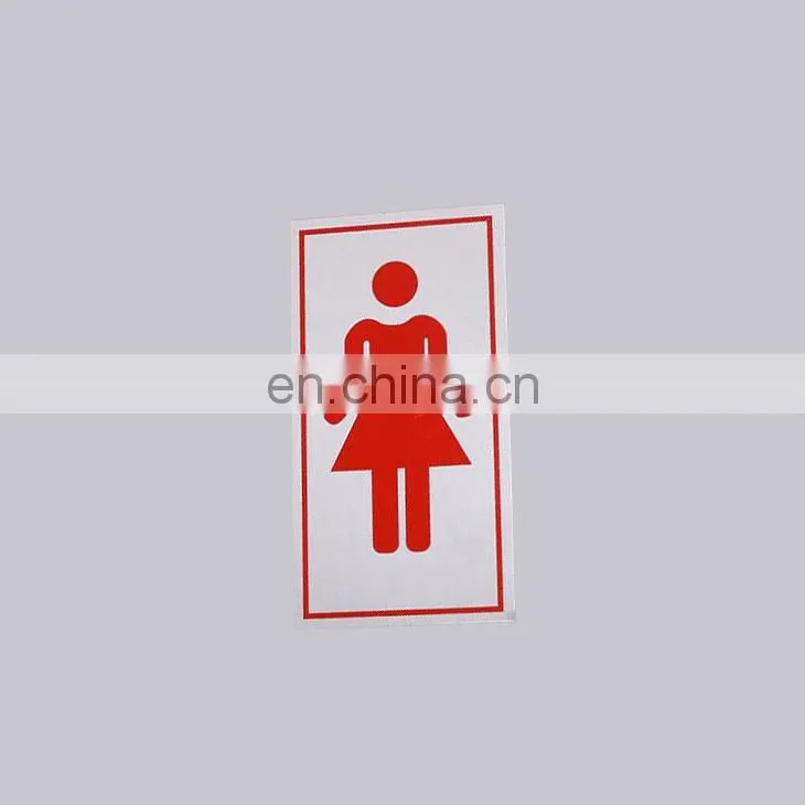 Top Quality Durable Square Shape Cheap Custom Indoor Style Aluminum Self Adhesive Notice Sign