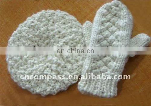 hand knitting glove