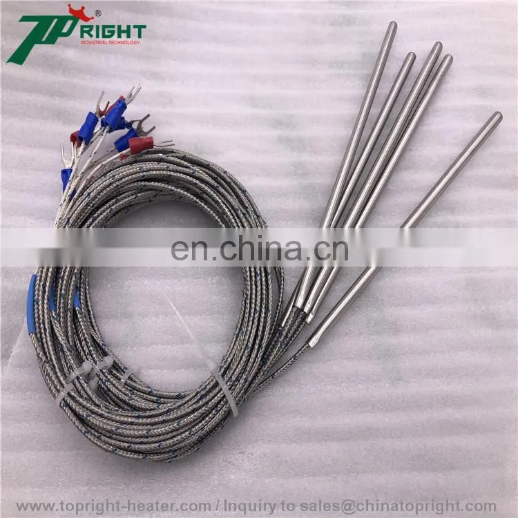 J type compression spring circlip thermocouple in probe 4.8*200mm