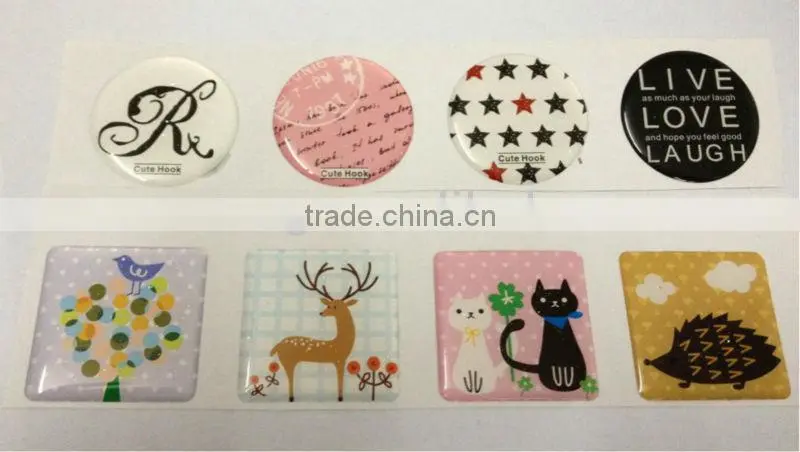 transparent soft epoxy doming resin sticker