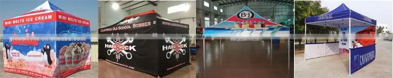 40mm Aluminum Fold Tent 10ft X 20 ft With All Metal Connectors, Custom Print Canopy& Valance,1 full wall & 1 half side wall
