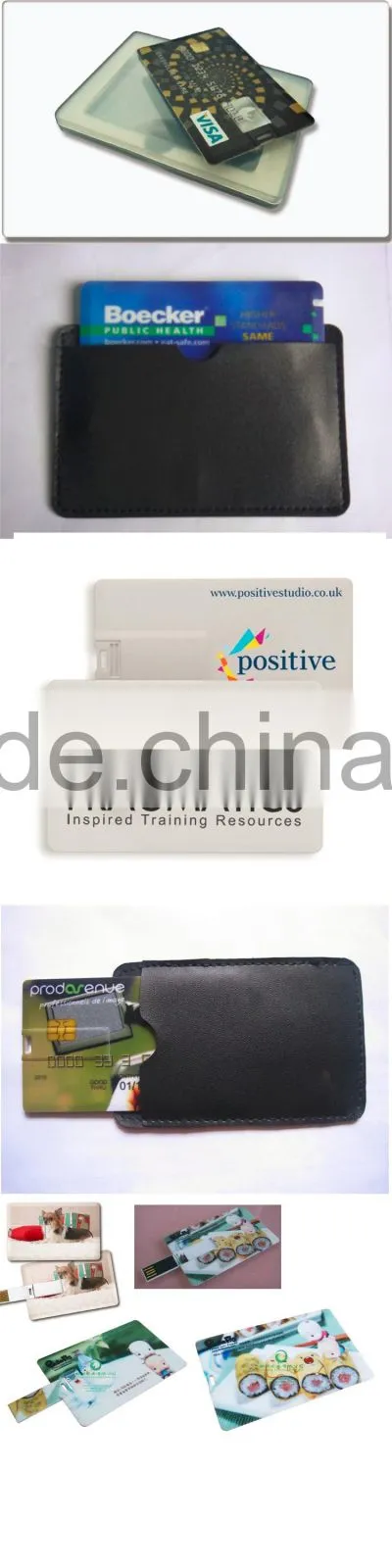Cheap whole sale usb flash drive of credit card shape one / 2 sides full-color imprinting free