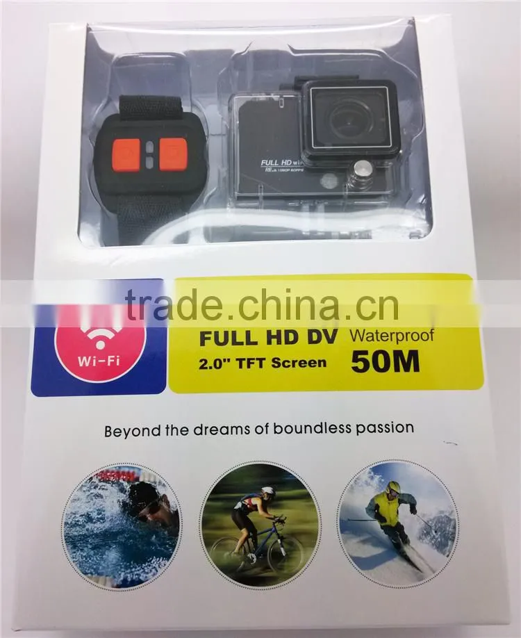 MULTILINGUAL OSD 2.0INCH LCD 50M WATERPROOF EXTREME SPORT CAMERA 1080P 60FPS WITH WIFI FOR ANDROID IOS SMARTPHONE LIVE PREVIEW