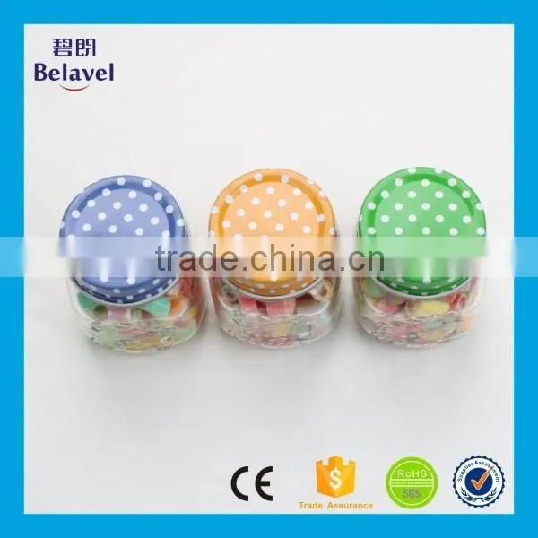 54mm glass jar lid white dot colorful metal screw cap for mason jar