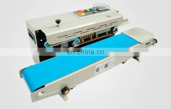 Automatic horizontal plastic film bags heat sealing machine continuous band sealer machine