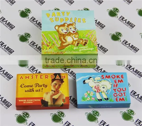 Metal Packaging Shawllow Round Tin can