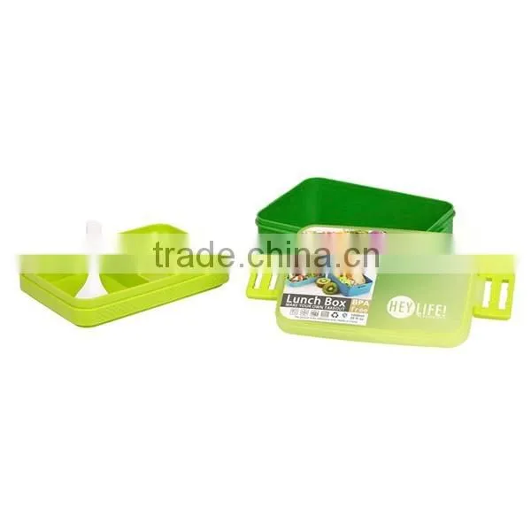 BPA free 2 Layer Thermal Plastic Bento Lunch Box
