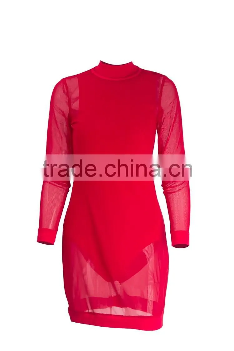 ladie casual dress long sleeves fashion dress prom dress