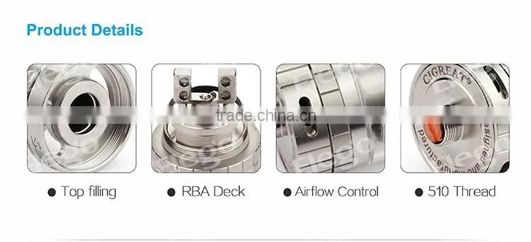 New Arrival e-cig Original Sense Herakles RTA 2, 6ml Sense Herakles RTA 2