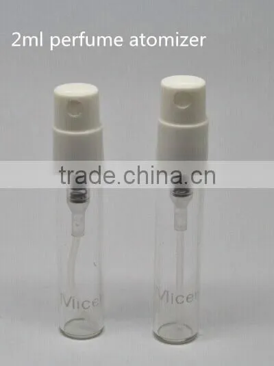 PT147/P40 wholesale 2ml 3ml glass vial with crimp pump sprayer for perfume use