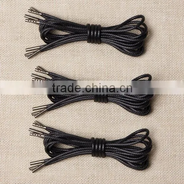 Custom wholesale round waxed cotton laces
