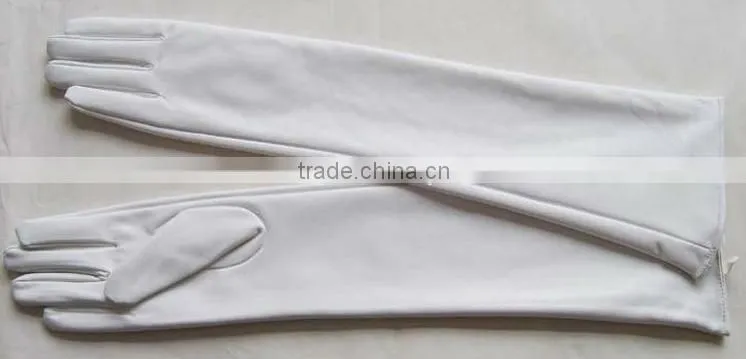 leather long gloves for women Lambskin and cashmere Lined