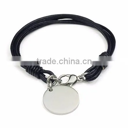 manufacturer supply high quality beads leather bracelet fashion charm bracelets