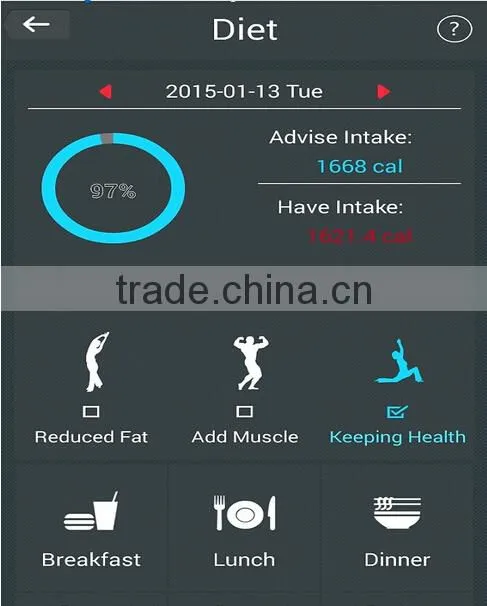 Intelligent Health Life records keep Sports Sleep Pedometer High Quality Jawbone 24UP Bracelet