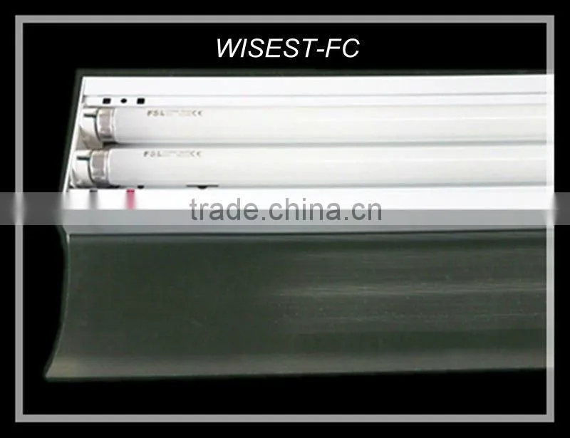 T8 double tube SAA ROHS lighting fixture fluorescent 36w with pc cover
