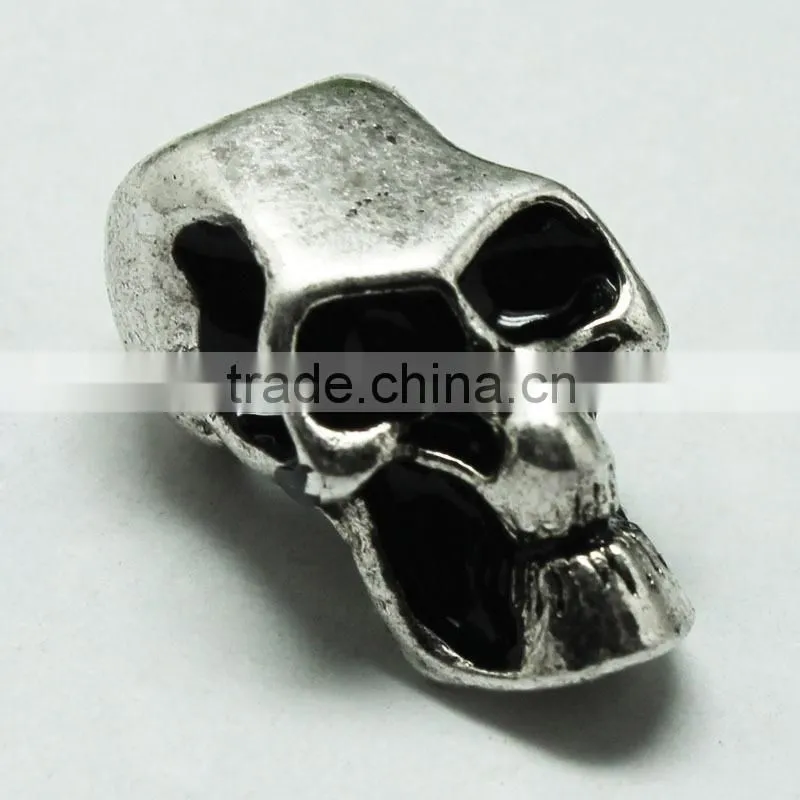 Lead Free Nickle Free Zinc Alloy Pdora Skull Shape Jewelry Hole Beads for Bracelets and Necklaces