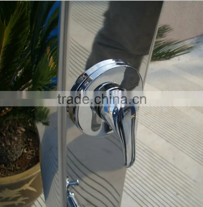 Audemar 3MM Thick Aluminum Or 2.5MM Stainless Steel Curve Outdoor Shower Accessories