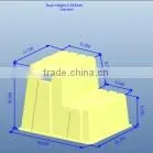 Anti-Skidding Plastic HDPE Material Handling Ladders for Industrial / Plastic two Steps Stools