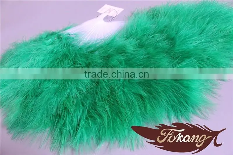 Christmas Occasion Chinese Feather Hand Fans And Turkey Feather Fan For Wedding Decoration