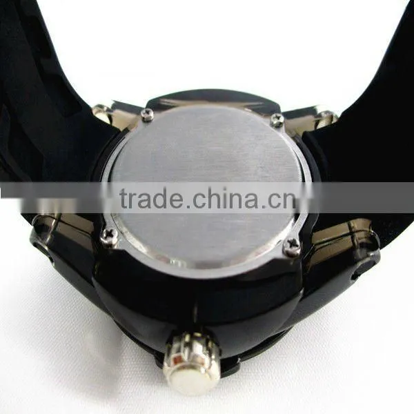 Factory Fashion Candy Silicone Band Quartz Black Watch