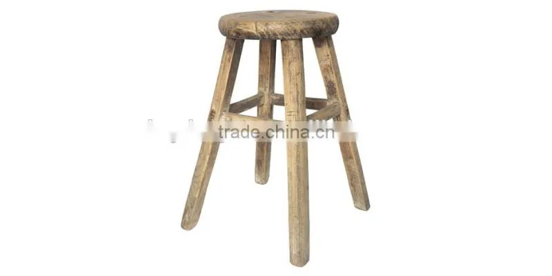 Chinese Antique Shanxi Rustic Elm Stool