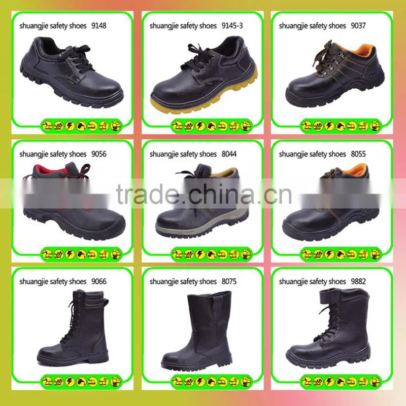 men leather upper steel toe insert industrial safety boots work time NO.9883-2