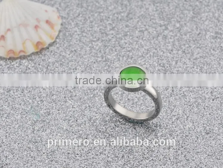 Natural Tiger Eye Stainless Steel Opal Stone Finger Ring Women Ring Bijoux Fashion