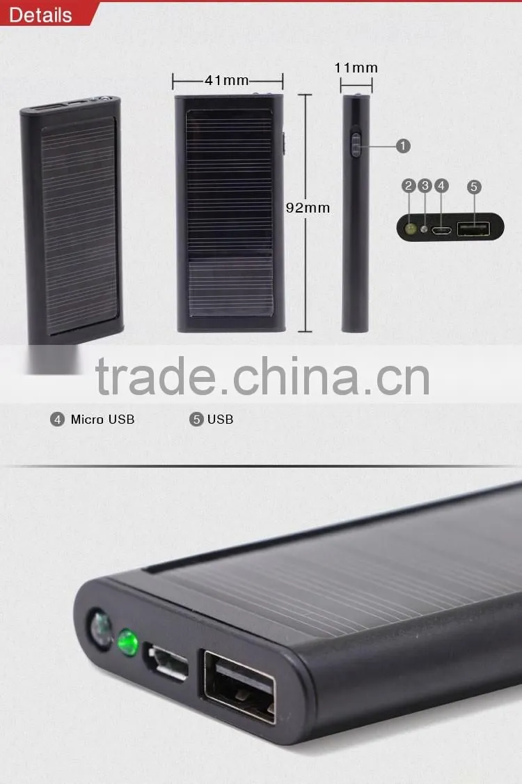1200mah mini solar multiple mobile phone charger