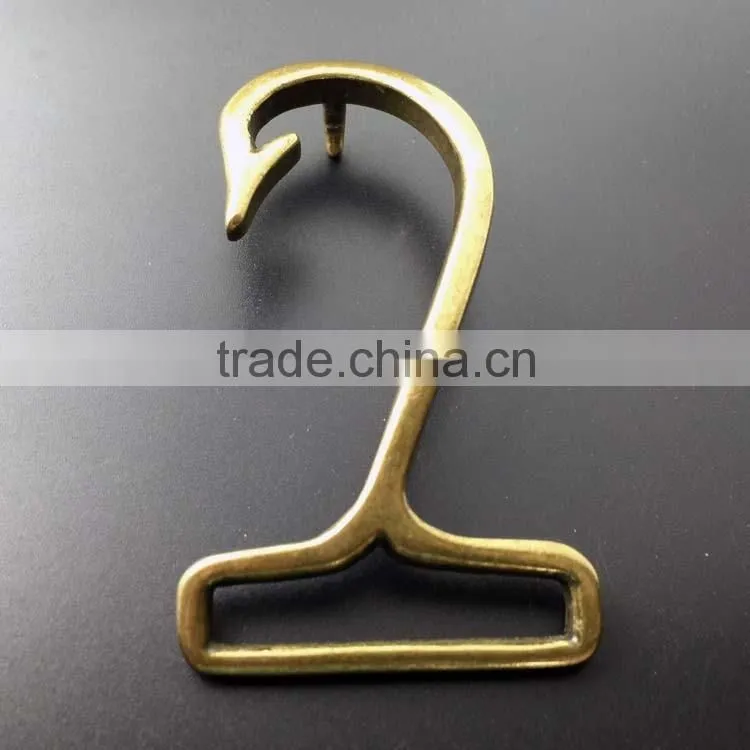 Belt buckle blank in antique brass