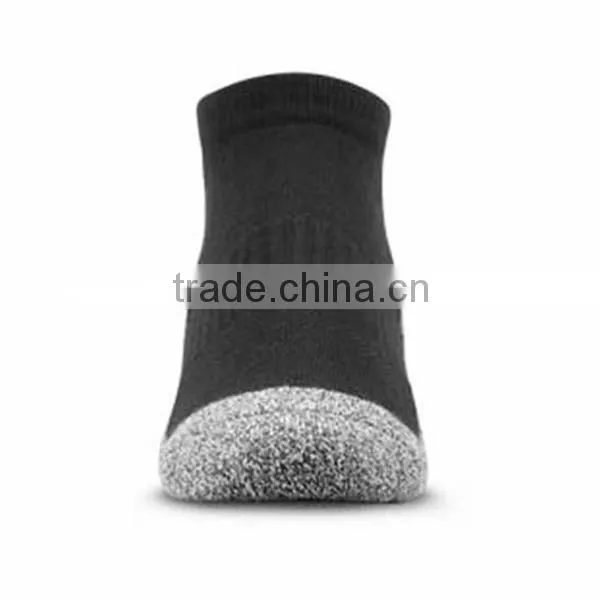 Unisex blac&white custom ankle diabetic heel protection socks