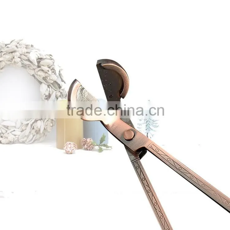 Silver Stainless Steel Candle Wick Trimmer Oil Lamp Scissor Cutter Snuffers