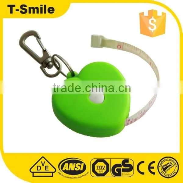 Colorful mini tape measure with keychain