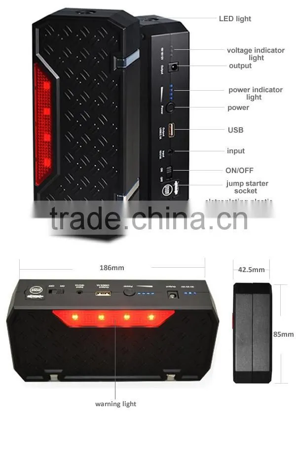 sunpow multi-function power station power all Diesel and Gasoline 16500mah Lithium Battery Power Booster 12v car jump starter