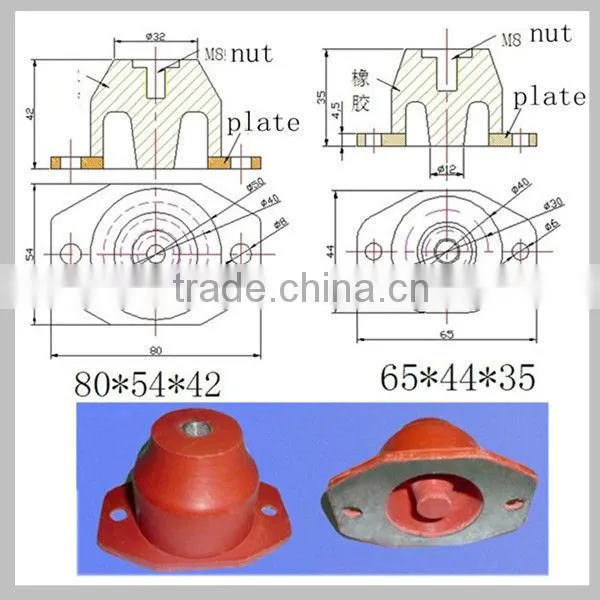 30x20mm M3 M4 M6 M8 EPDM NBR machine anti vibration rubber dampers buffer spring mounts custom rubber mounts