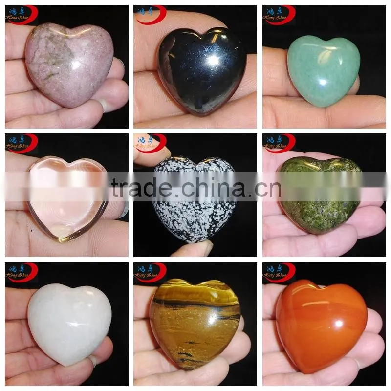 semi precious gemstone rainbow heart